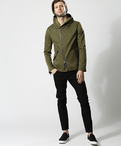 wjk（ダヴルジェイケイ）の「mj5473-short mods(back fleece)　モッズコート（モッズコート・メンズ・ベージュ/ライトグレー/ブラック/カーキ・L/M/XL/S）」の14枚目の写真