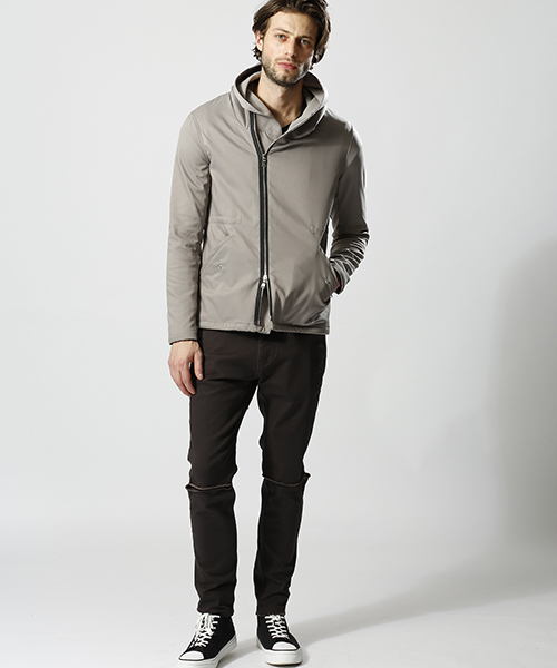 wjk（ダヴルジェイケイ）の「mj5473-short mods(back fleece)　モッズコート（モッズコート・メンズ・ベージュ/ライトグレー/ブラック/カーキ・L/M/XL/S）」の15枚目の写真