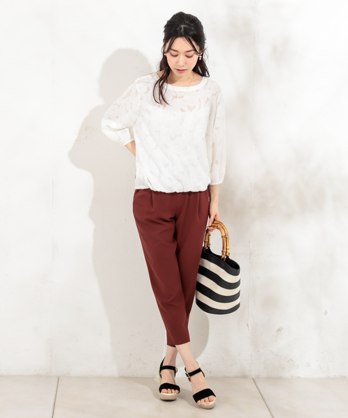 un dix cors（アンディコール）の「【5色展開】ドライタッチテーパードパンツ（その他パンツ・レディース・ライトグレー/ブラック/ブラウン/ベージュ/ネイビー・SMALL/MEDIUM）」の8枚目の写真