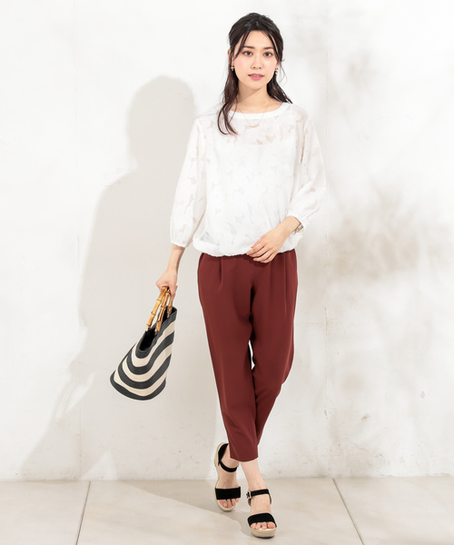 un dix cors（アンディコール）の「【5色展開】ドライタッチテーパードパンツ（その他パンツ・レディース・ライトグレー/ブラック/ブラウン/ベージュ/ネイビー・SMALL/MEDIUM）」の9枚目の写真