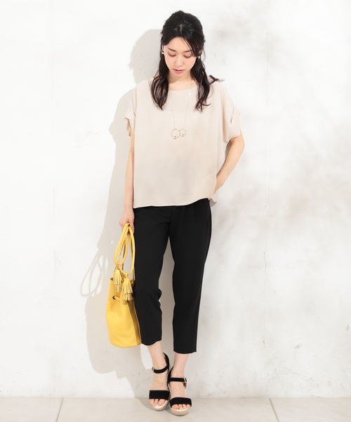 un dix cors（アンディコール）の「【5色展開】ドライタッチテーパードパンツ（その他パンツ・レディース・ライトグレー/ブラック/ブラウン/ベージュ/ネイビー・SMALL/MEDIUM）」の15枚目の写真