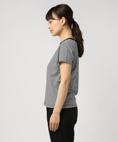 AIGLE(エーグル)の「W ストライプTシャツ(Tシャツ/カットソー・レディース・ダークネイビー/ライトブルー/マジェンタ・38/40/36)」の4枚目の写真