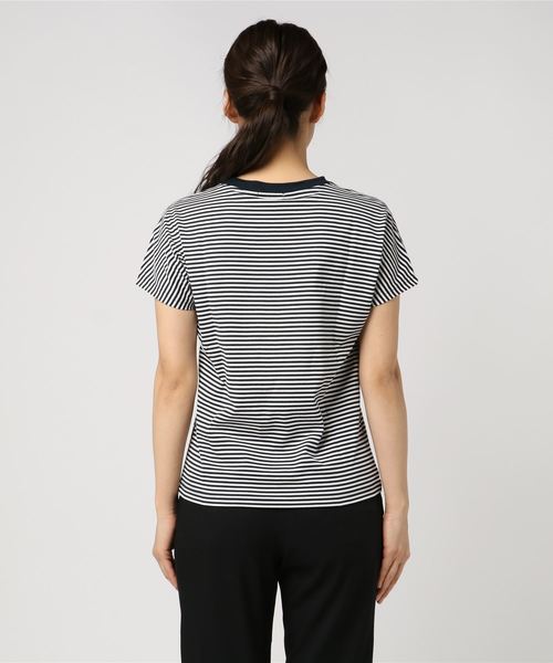 AIGLE(エーグル)の「W ストライプTシャツ(Tシャツ/カットソー・レディース・ダークネイビー/ライトブルー/マジェンタ・38/40/36)」の5枚目の写真