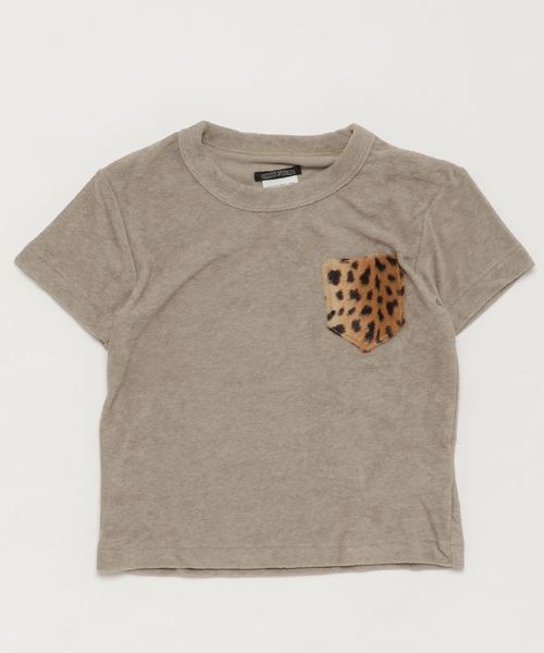 SHIPS(シップス)の「SUNNY SPORTS:パイル ポケット TEE(100~160cm)(Tシャツ/カットソー・キッズ・ベージュ/オフホワイト・100/110/120/130/M/160/S/145)」の2枚目の写真