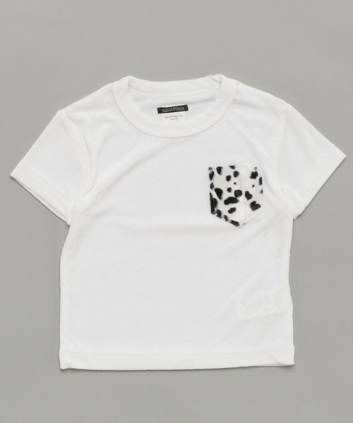 SHIPS(シップス)の「SUNNY SPORTS:パイル ポケット TEE(100~160cm)(Tシャツ/カットソー・キッズ・ベージュ/オフホワイト・100/110/120/130/M/160/S/145)」の1枚目の写真