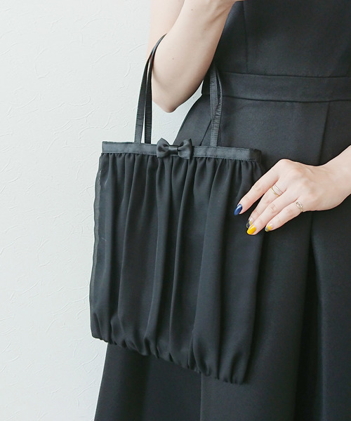 結婚式 パーティー フォーマル シフォンリボン付きトート トートバッグ Three Four Time スリーフォータイム のファッション通販 Zozotown