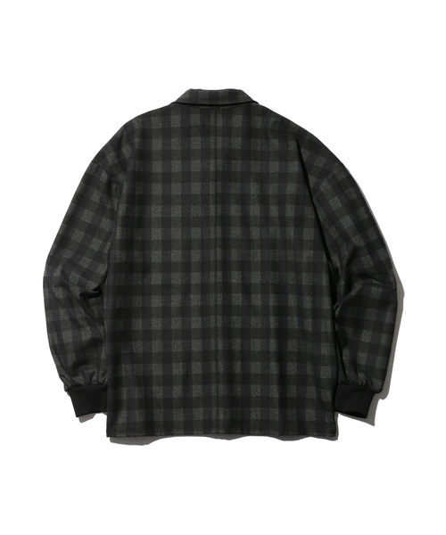 MR.OLIVE（ミスターオリーブ）の「STRETCH T/R BOX CHECK / BIG SILHOUETTE RIB CUFFS SHIRT（シャツ/ブラウス・メンズ・ネイビー/ワインレッド・SMALL/MEDIUM/LARGE）」の5枚目の写真