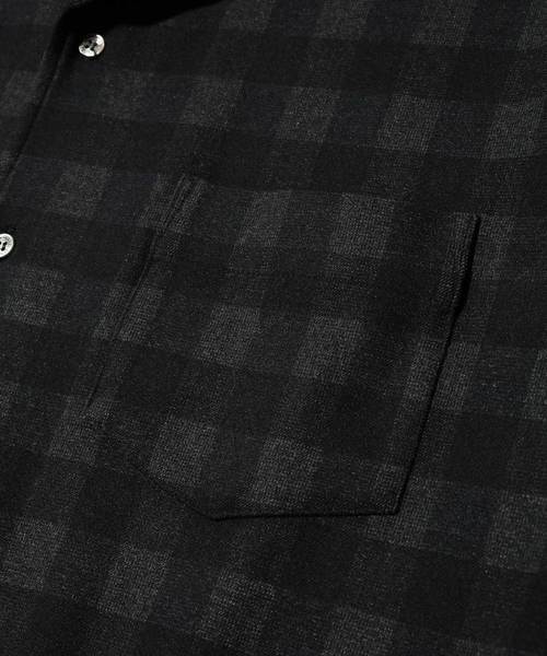 MR.OLIVE（ミスターオリーブ）の「STRETCH T/R BOX CHECK / BIG SILHOUETTE RIB CUFFS SHIRT（シャツ/ブラウス・メンズ・ネイビー/ワインレッド・SMALL/MEDIUM/LARGE）」の7枚目の写真