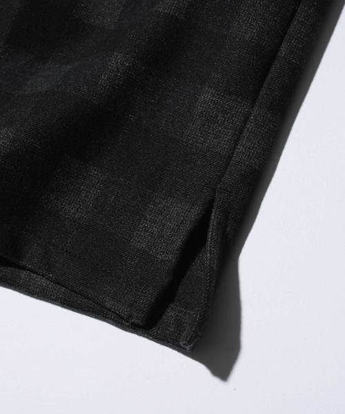 MR.OLIVE（ミスターオリーブ）の「STRETCH T/R BOX CHECK / BIG SILHOUETTE RIB CUFFS SHIRT（シャツ/ブラウス・メンズ・ネイビー/ワインレッド・SMALL/MEDIUM/LARGE）」の8枚目の写真