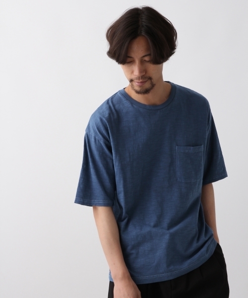 RAGEBLUE(レイジブルー)の「加工スラブTシャツ/801709(Tシャツ/カットソー・メンズ・ホワイト/ブラック/ベージュ/ブルー/マスタード・SMALL/MEDIUM/LARGE)」の4枚目の写真