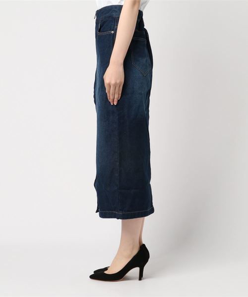archives（アルシーヴ）の「フープジップデニムロングタイトスカート（デニムスカート・レディース・ブラック/ブルー/ネイビー・MEDIUM）」の4枚目の写真