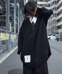 rovtski【ビッグシルエット】2018 AUTUMN POLY FULL ZIP V NECK F
