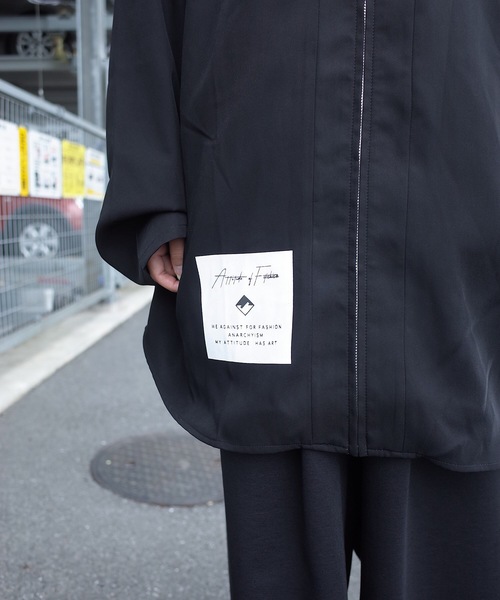 rovtski(ロフトスキー)の「rovtski【ビッグシルエット】2018 AUTUMN POLY FULL ZIP V NECK F(カーディガン/ボレロ・レディース・ブラック/ネイビー/ワイン・FREE)」の11枚目の写真