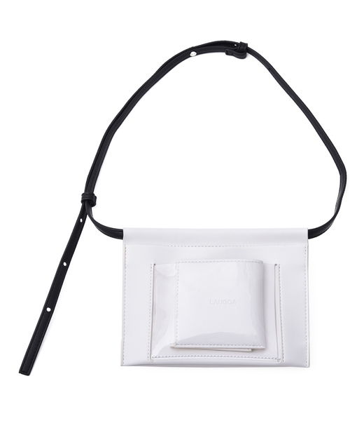 STUDIOUS（ステュディオス）の「【LAUGOA】ウォレット付きミニショルダーバッグ/Luster 19126-11014（ショルダーバッグ・レディース・ホワイト/ブラック/ベージュ/ライトピンク/ライトグレー/シルバー/グレー・FREE）」の2枚目の写真