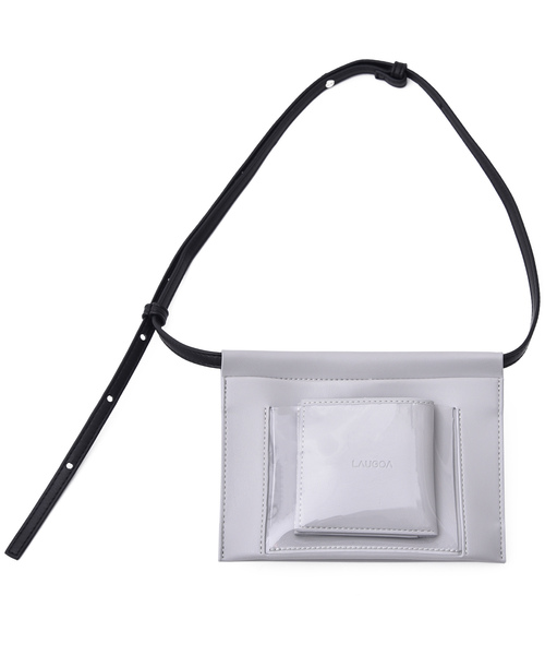 STUDIOUS（ステュディオス）の「【LAUGOA】ウォレット付きミニショルダーバッグ/Luster 19126-11014（ショルダーバッグ・レディース・ホワイト/ブラック/ベージュ/ライトピンク/ライトグレー/シルバー/グレー・FREE）」の4枚目の写真
