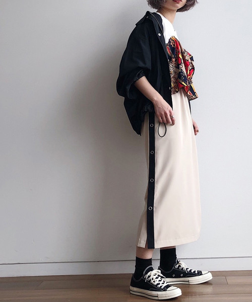 PAGEBOY（ページボーイ）の「スカーフレイヤードライクプルオーバー（Tシャツ/カットソー・レディース・ホワイト/ブラック・FREE）」の9枚目の写真