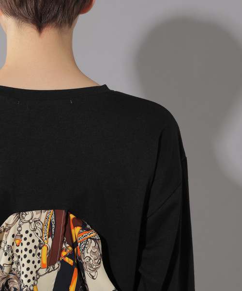 PAGEBOY（ページボーイ）の「スカーフレイヤードライクプルオーバー（Tシャツ/カットソー・レディース・ホワイト/ブラック・FREE）」の18枚目の写真