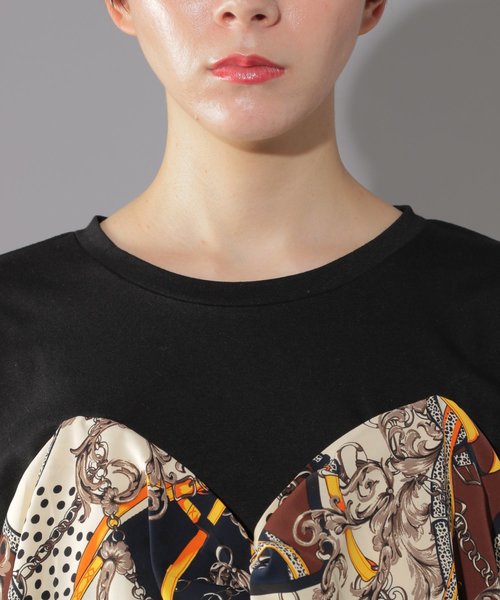 PAGEBOY（ページボーイ）の「スカーフレイヤードライクプルオーバー（Tシャツ/カットソー・レディース・ホワイト/ブラック・FREE）」の19枚目の写真