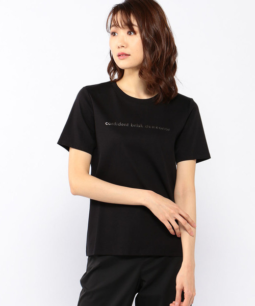 A/C DESIGN BY ALPHA CUBIC(エーシーデザインバイアルファキュービック)の「ロゴTシャツ(Tシャツ/カットソー・レディース・ブラック/ライトグレー/オフホワイト・M size/L size)」の3枚目の写真