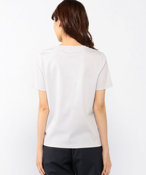 A/C DESIGN BY ALPHA CUBIC(エーシーデザインバイアルファキュービック)の「ロゴTシャツ(Tシャツ/カットソー・レディース・ブラック/ライトグレー/オフホワイト・M size/L size)」の5枚目の写真