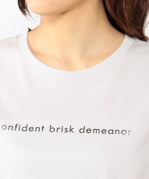 A/C DESIGN BY ALPHA CUBIC(エーシーデザインバイアルファキュービック)の「ロゴTシャツ(Tシャツ/カットソー・レディース・ブラック/ライトグレー/オフホワイト・M size/L size)」の6枚目の写真