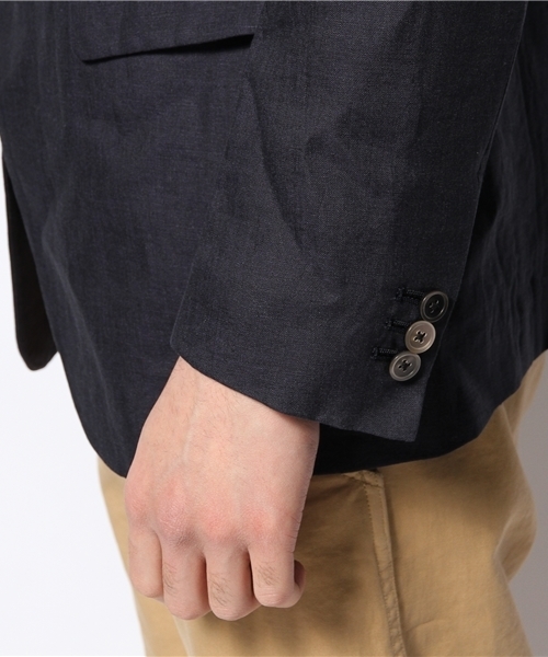 BEAMS（ビームス）の「○BEAMS / リネン 2ボタン ジャケット（テーラードジャケット・メンズ・ベージュ/ブルー/ネイビー・MEDIUM/SMALL/X-LARGE/LARGE）」の7枚目の写真