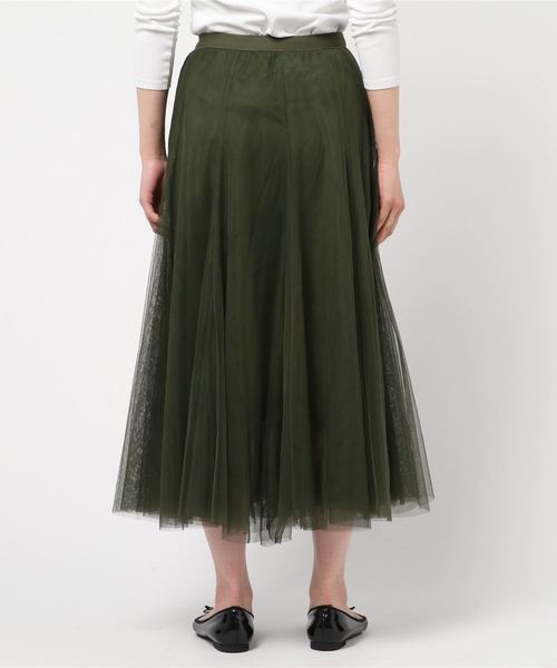 REAL CUBE（リアルキューブ）の「チュールロングスカート（スカート・レディース・ブラック/パープル/グレー/カーキ・M）」の6枚目の写真