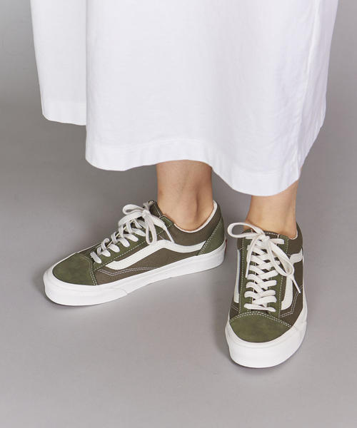 VANS（バンズ）の「＜VANS（バンズ）＞STYLE36/スニーカー（スニーカー・レディース・ベージュ/オリーブ・6/5h/7/5/6h）」の9枚目の写真