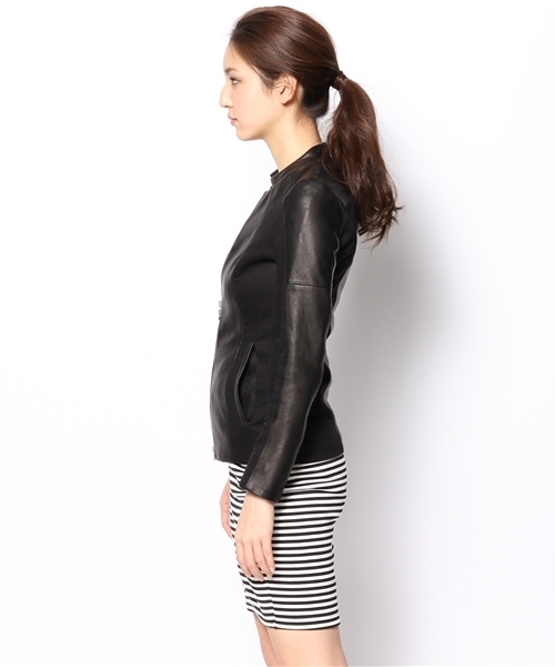 5351 POUR LES FEMMES(ゴーサンゴーイチプールファム)の「ゴート×天竺 カツラギブルゾン(ブルゾン・レディース・オレンジ系その他/ブラック・1/2)」の11枚目の写真