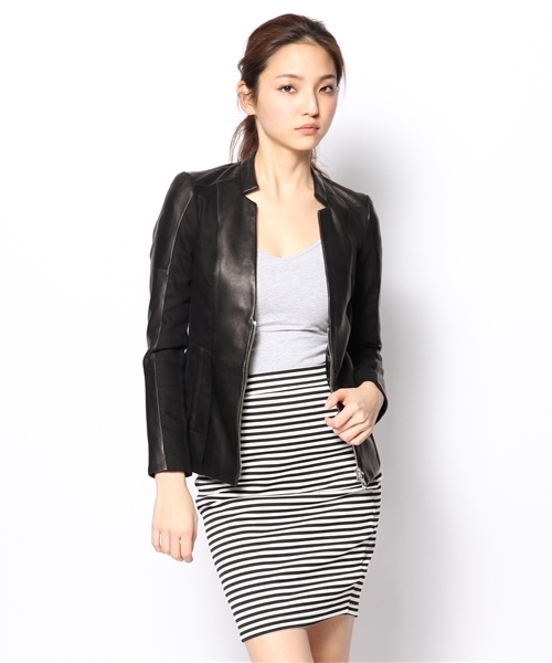 5351 POUR LES FEMMES(ゴーサンゴーイチプールファム)の「ゴート×天竺 カツラギブルゾン(ブルゾン・レディース・オレンジ系その他/ブラック・1/2)」の13枚目の写真