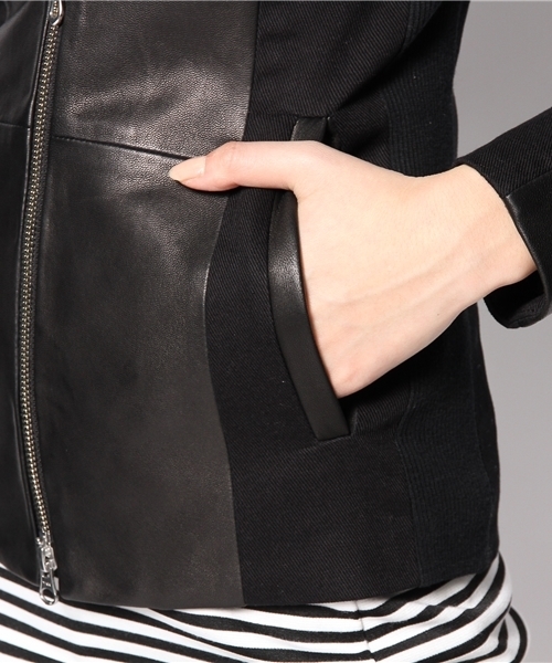 5351 POUR LES FEMMES(ゴーサンゴーイチプールファム)の「ゴート×天竺 カツラギブルゾン(ブルゾン・レディース・オレンジ系その他/ブラック・1/2)」の7枚目の写真