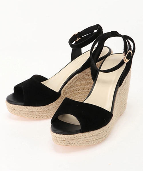 LIPSERVICE（リップサービス）の「スエードジュートウエッジサンダル（サンダル・レディース・ブラック/ブラウン・S/M/L）」の2枚目の写真