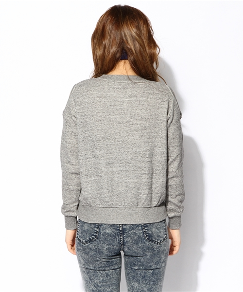 ROSE BUD（ローズバッド）の「LCTT-14132 C/N OPEN/S P/O（スウェット・レディース・ホワイト/グレー/ブラックミックス・ONE SIZE）」の9枚目の写真