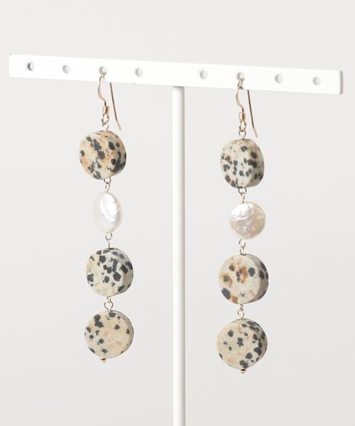 【Milimili】14kgfジャスパーピアス（ピアス（両耳用））｜tone（トーン） 6,050円