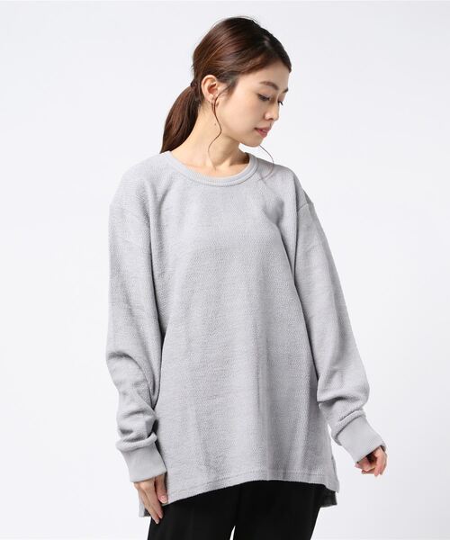 ARCHIVER(アーカイバ)の「【69】【it】裏地使いカットソー(Tシャツ/カットソー・レディース・ホワイト/ブラック/モカ/杢グレー・MEDIUM/LARGE)」の1枚目の写真
