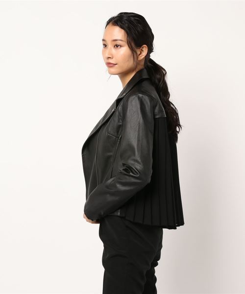 PICCIN（ピッチン）の「フェイクレザーバックプリーツライダース