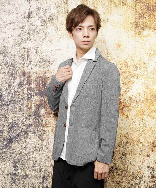 おしゃれスタ（オシャレスタ）の「ツイードテーラードジャケット(IR) レディース メンズ（テーラードジャケット・メンズ・A/B/C/D・M/L/XL）」の19枚目の写真