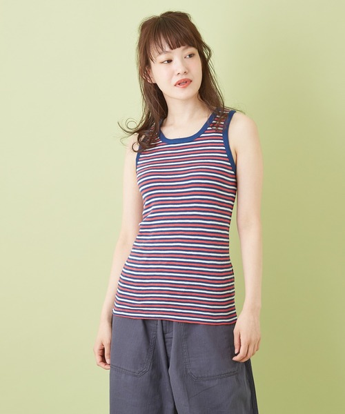 ショートスラブ フライス ボーダー タンクトップ タンクトップ Cube Sugar キューブシュガー のファッション通販 Zozotown