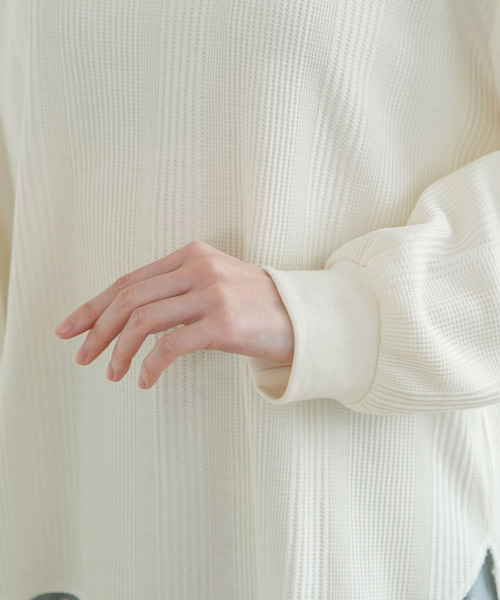 rectangle（レクタングル）の「バックヘンリーサーマルカットソー（Tシャツ/カットソー・レディース・ベージュ/カーキ/ピンク/アイボリー/モカ・FREE）」の13枚目の写真