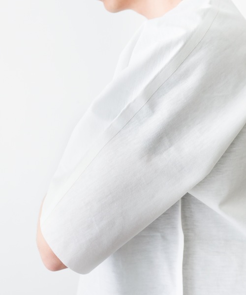 ATTACHMENT（アタッチメント）の「ペーパーシルケット天竺 断ち切りTシャツ（Tシャツ/カットソー・メンズ・ホワイト/ダークネイビー・2/1/4）」の9枚目の写真