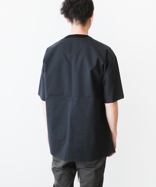 ATTACHMENT（アタッチメント）の「ペーパーシルケット天竺 断ち切りTシャツ（Tシャツ/カットソー・メンズ・ホワイト/ダークネイビー・2/1/4）」の6枚目の写真