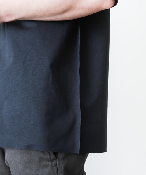 ATTACHMENT（アタッチメント）の「ペーパーシルケット天竺 断ち切りTシャツ（Tシャツ/カットソー・メンズ・ホワイト/ダークネイビー・2/1/4）」の4枚目の写真
