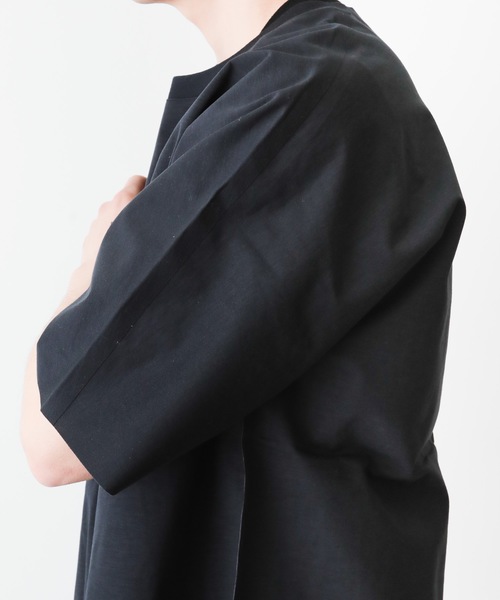 ATTACHMENT（アタッチメント）の「ペーパーシルケット天竺 断ち切りTシャツ（Tシャツ/カットソー・メンズ・ホワイト/ダークネイビー・2/1/4）」の3枚目の写真