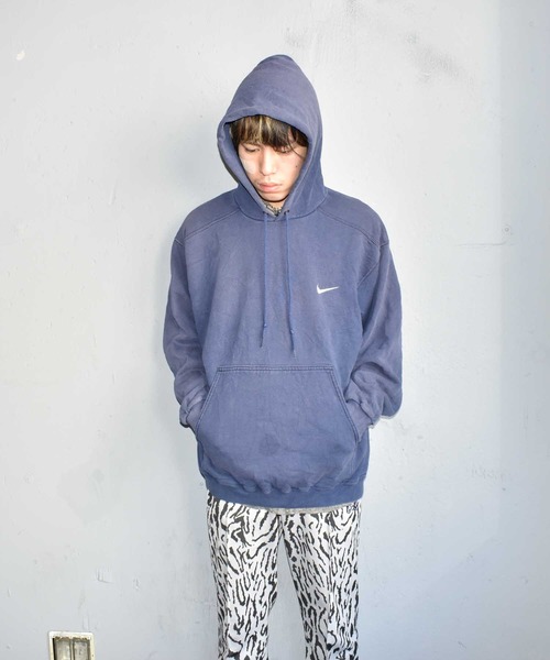 NIKE（ナイキ）の「【ヴィンテージ古着】90's NIKE/ナイキ ロゴ プルオーバーパーカー（パーカー・メンズ・ネイビー・LARGE）」の2枚目の写真