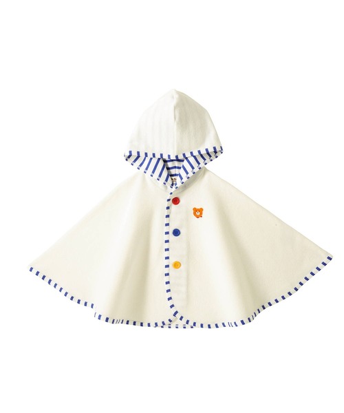 HOT BISCUITS（ホットビスケッツ）の「パイル素材おでかけポンチョ（ポンチョ・キッズ・ブルー・フリー(70-90cm)）」の4枚目の写真