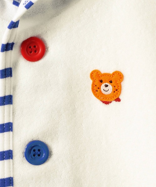 HOT BISCUITS（ホットビスケッツ）の「パイル素材おでかけポンチョ（ポンチョ・キッズ・ブルー・フリー(70-90cm)）」の6枚目の写真