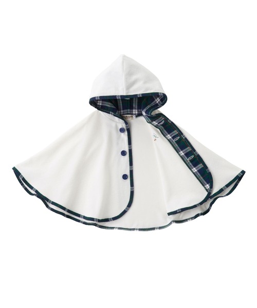 HOT BISCUITS（ホットビスケッツ）の「パイル素材おでかけポンチョ（ポンチョ・キッズ・ブルー・フリー(70-90cm)）」の11枚目の写真