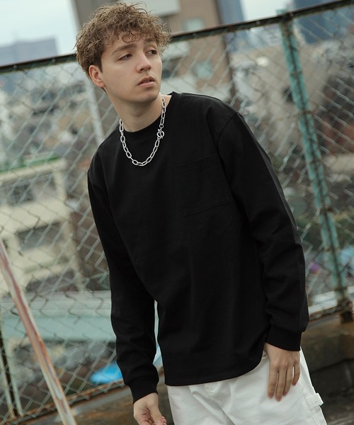 NILWAY(ニルウェイ)の「【USAコットン】マックスヘビーウエイトロンT(11oz)(Tシャツ/カットソー・メンズ・ホワイト/ブラック/ベージュ/カーキ・MEDIUM/LARGE/X-LARGE)」の3枚目の写真