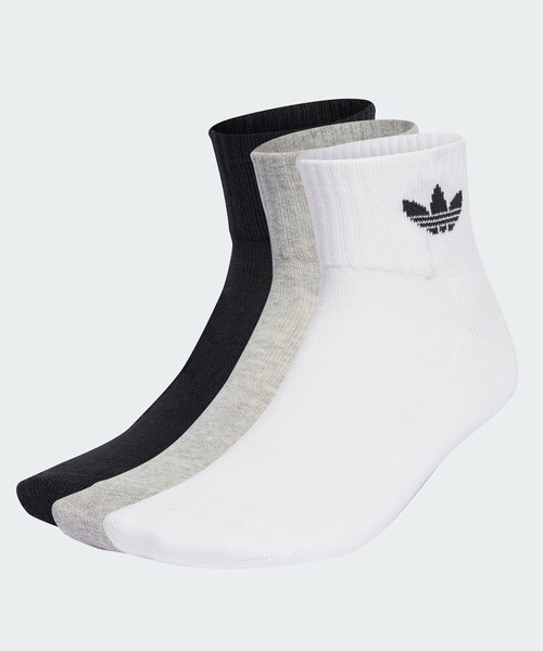 adidas（アディダス）の「ミッドカットクルーソックス 3足組 [MID CREWSOCKS 3P]  / アディダスオリジナルス adidas Originals（ソックス/靴下・メンズ・ホワイト×レッド/ブラック/ホワイト系その他/ホワイト×ブラック/オフホワイト/ホワイト系その他2・LARGE/MEDIUM/SMALL/kids-XXL/X-LARGE）」の6枚目の写真