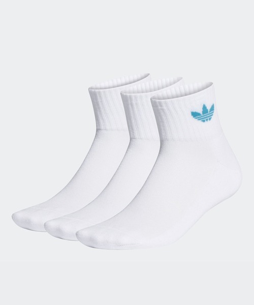 adidas（アディダス）の「ミッドカットクルーソックス 3足組 [MID CREWSOCKS 3P]  / アディダスオリジナルス adidas Originals（ソックス/靴下・メンズ・ホワイト×レッド/ブラック/ホワイト系その他/ホワイト×ブラック/オフホワイト/ホワイト系その他2・LARGE/MEDIUM/SMALL/kids-XXL/X-LARGE）」の12枚目の写真